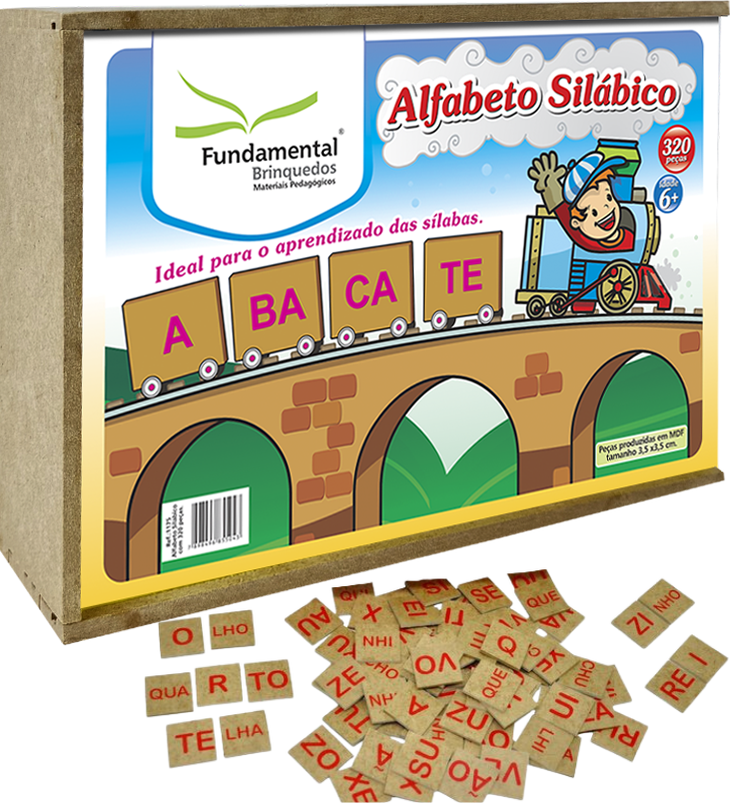 Alfabeto Silábico em Madeira 320 peças