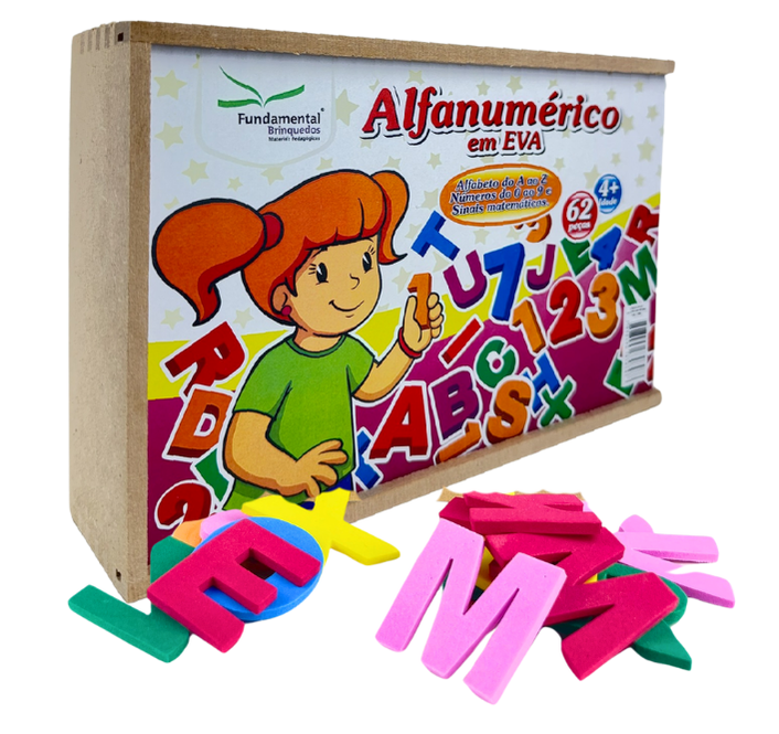 Alfanumérico em EVA 62 peças