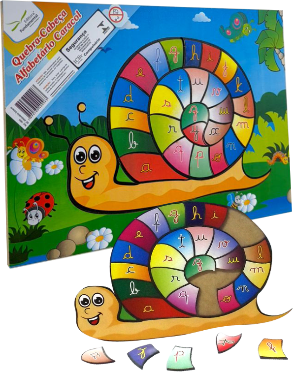 Quebra Cabeça Alfabetário Caracol