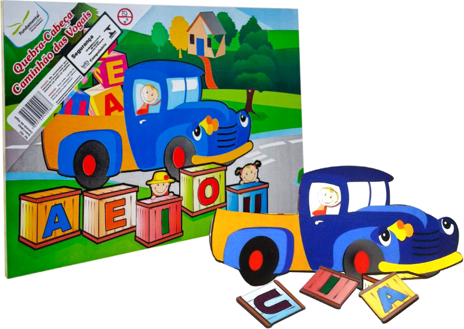 Quebra Cabeça Caminhão Das Vogais