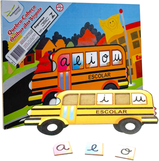 Quebra Cabeça Ônibus Das Vogais