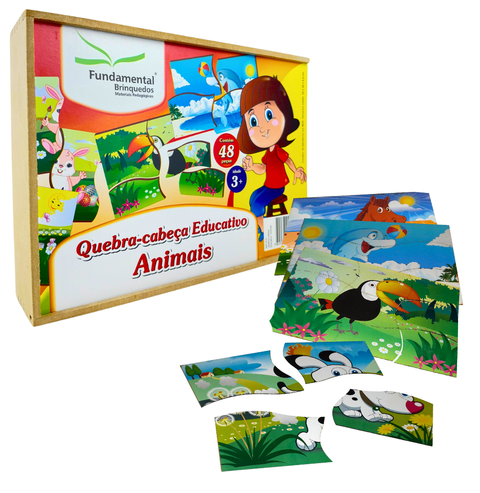 Quebra Cabeça Educativo Animais