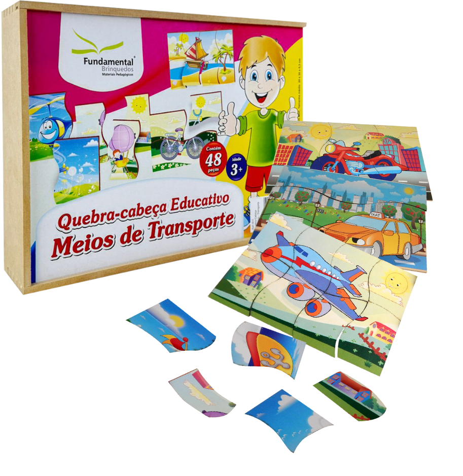 Quebra Cabeça Educativo Meios De Transporte