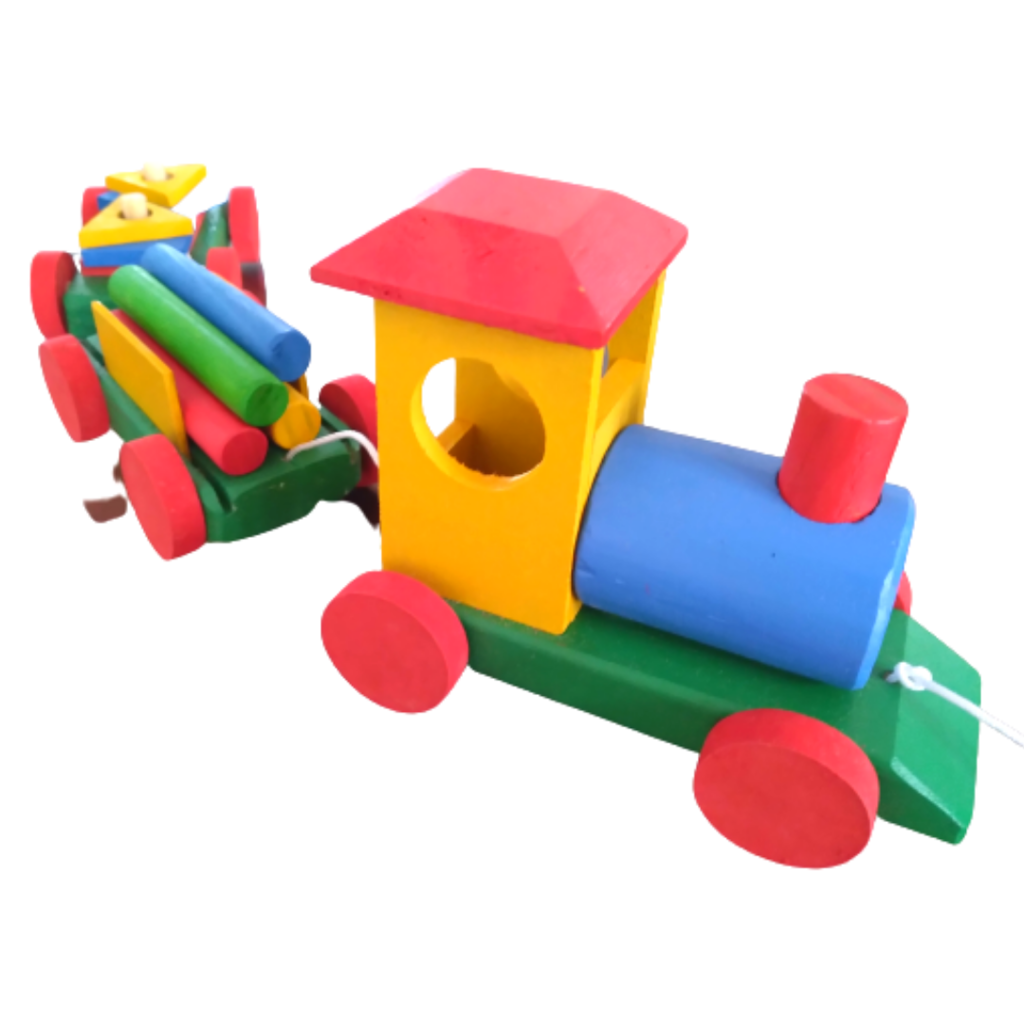 Trenzinho Trem Brinquedo Em Madeira Brinquedoteca Pedagógico