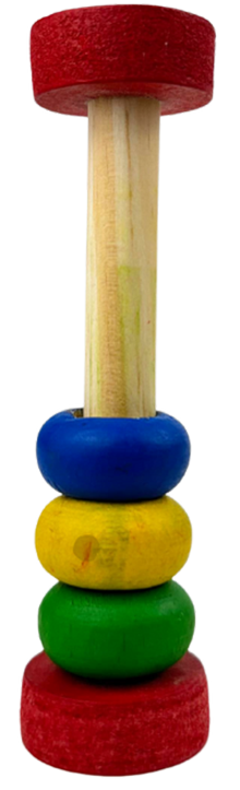 Chocalho de Madeira Montessoriano com Argolas