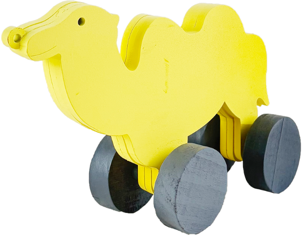 Carrinho de Puxar em Madeira – Camelo