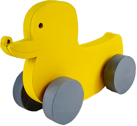 Carrinho de Puxar em Madeira – Pato