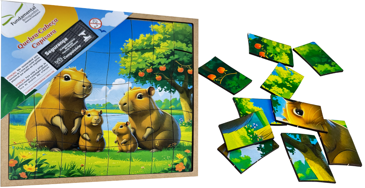 Quebra Cabeça Educativo Capivara